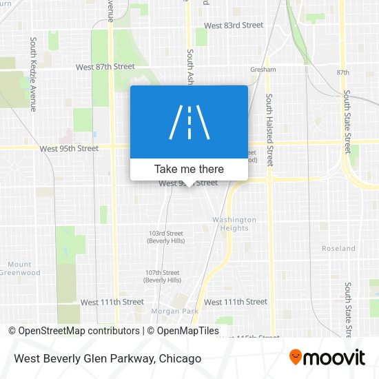 West Beverly Glen Parkway map