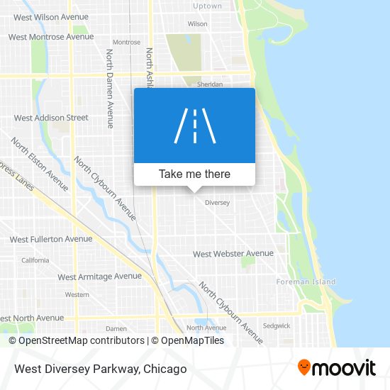 West Diversey Parkway map