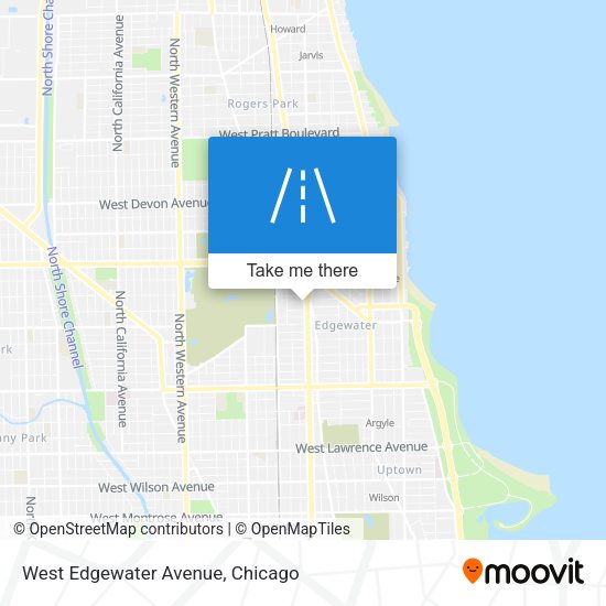 West Edgewater Avenue map