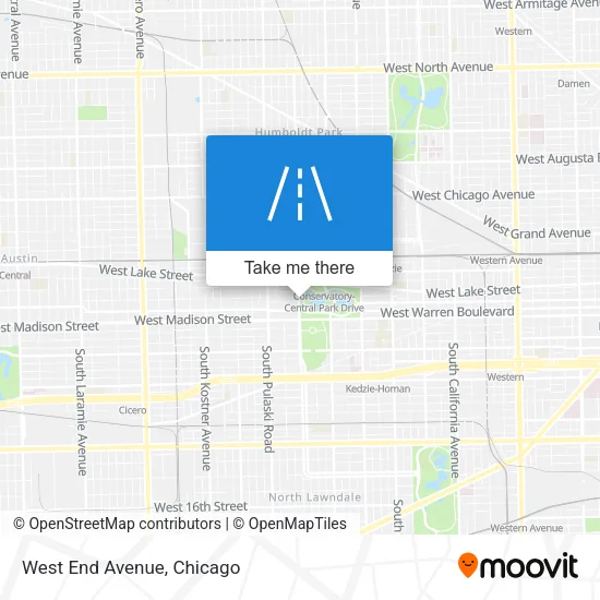 West End Avenue map