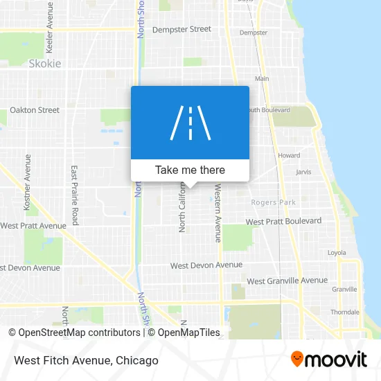 West Fitch Avenue map