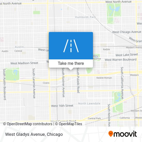 Mapa de West Gladys Avenue