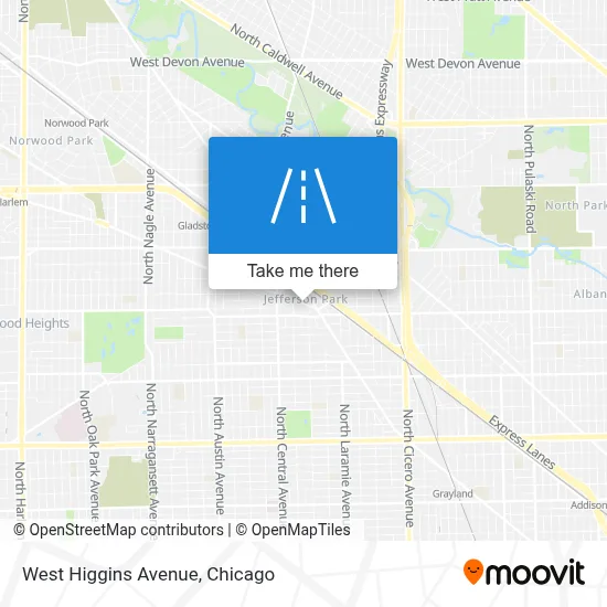 West Higgins Avenue map