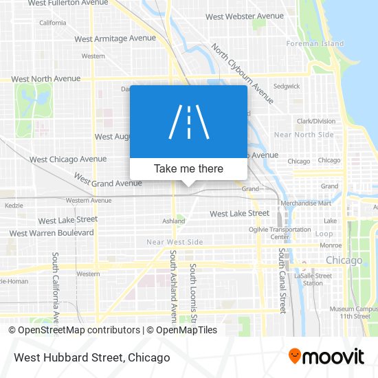 West Hubbard Street map