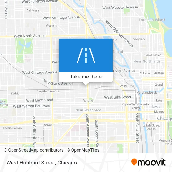 West Hubbard Street map