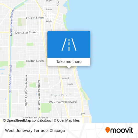 West Juneway Terrace map
