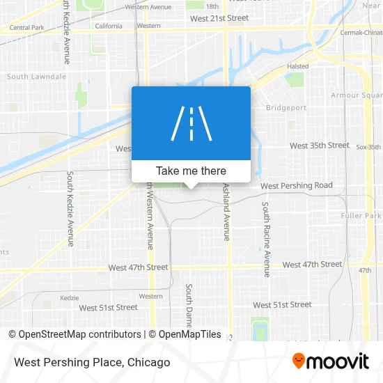 West Pershing Place map