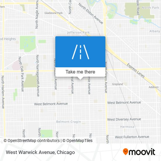 West Warwick Avenue map