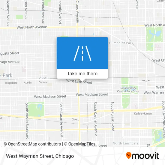 West Wayman Street map