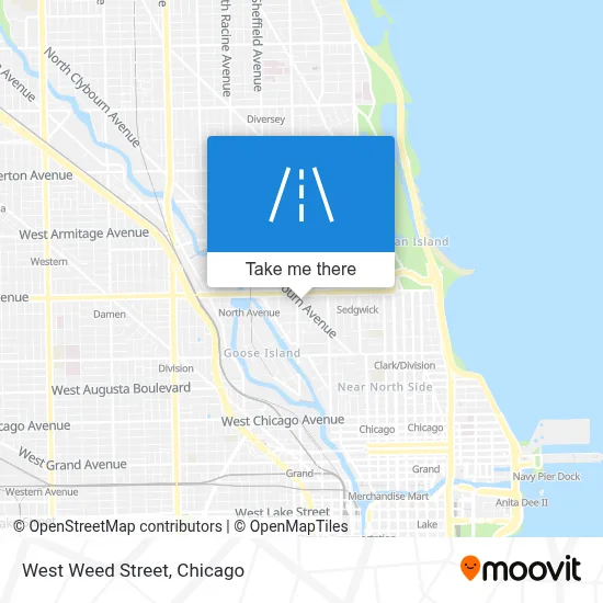 West Weed Street map
