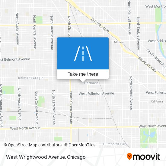 West Wrightwood Avenue map