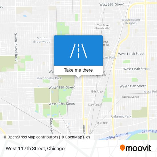 West 117th Street map