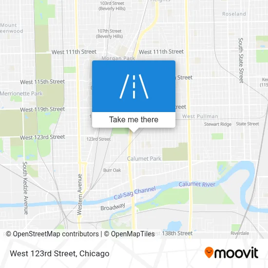 West 123rd Street map