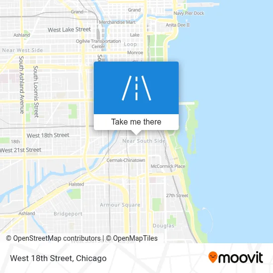 West 18th Street map