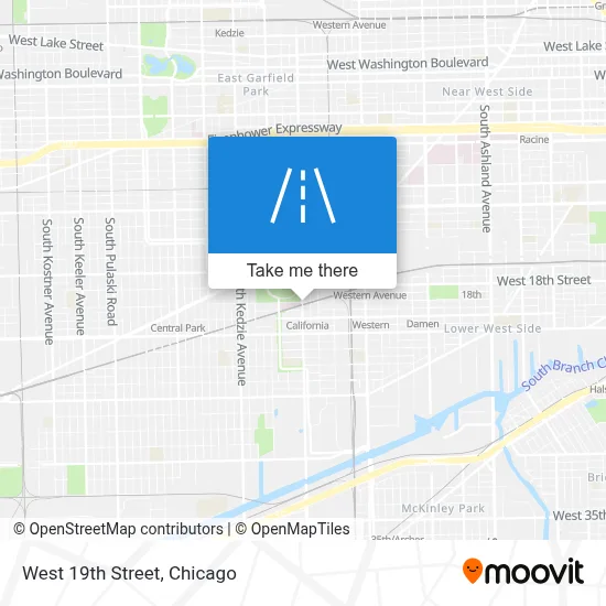 West 19th Street map