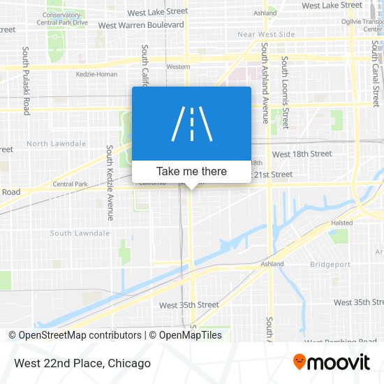 West 22nd Place map