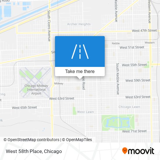 West 58th Place map