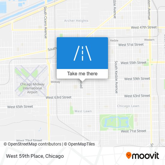 West 59th Place map