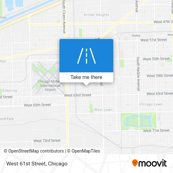 West 61st Street map