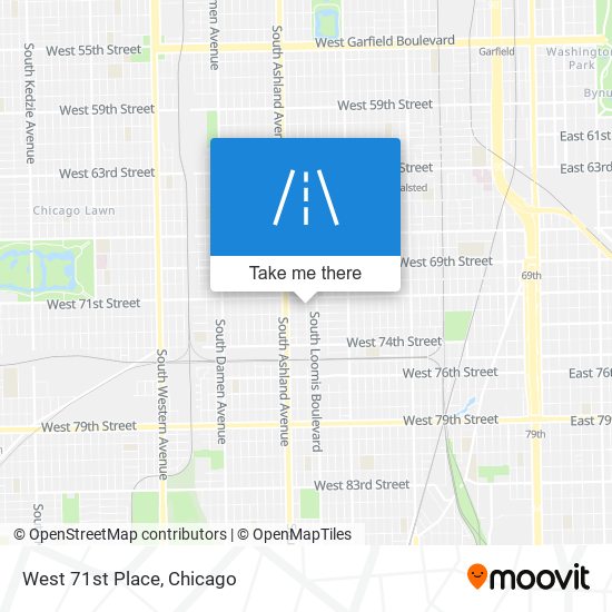 West 71st Place map