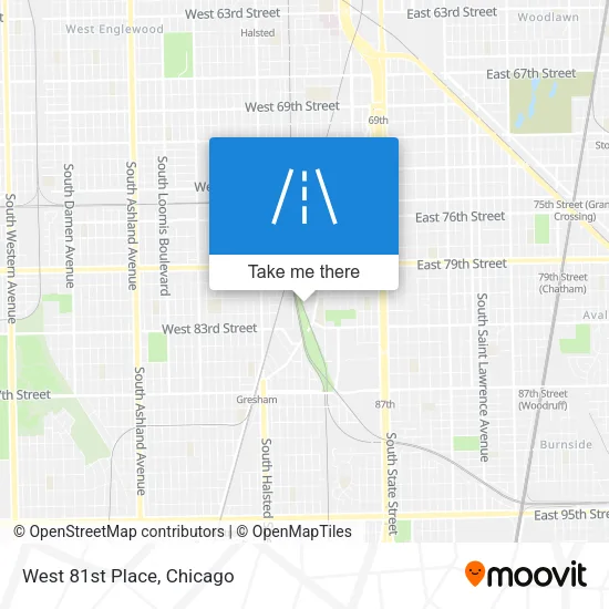 West 81st Place map