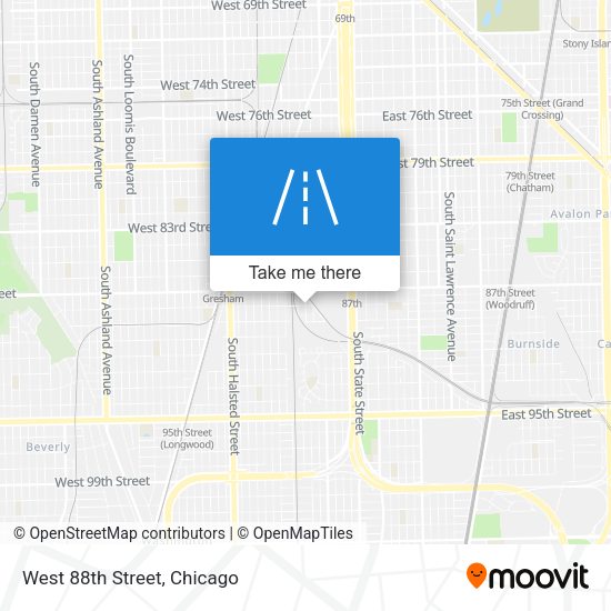 Mapa de West 88th Street