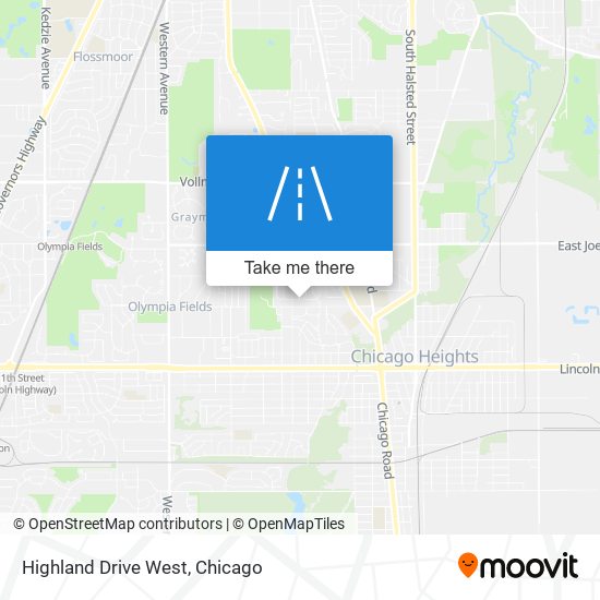 Highland Drive West map