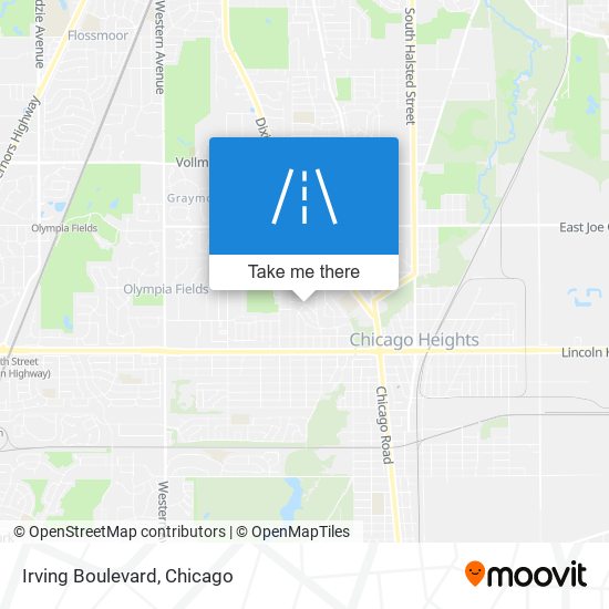 Irving Boulevard map