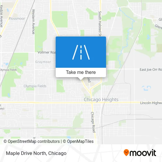 Maple Drive North map