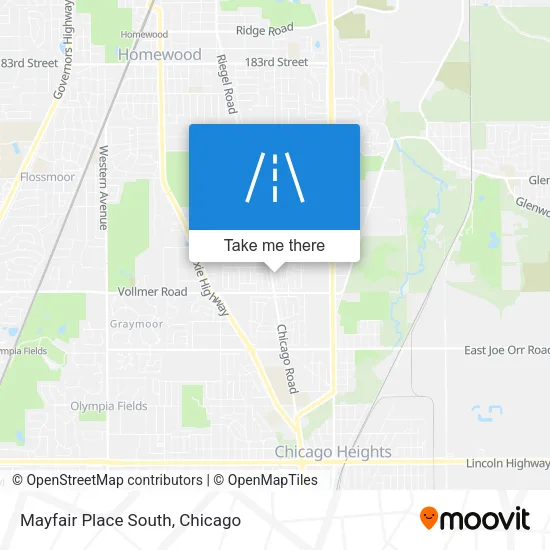 Mapa de Mayfair Place South