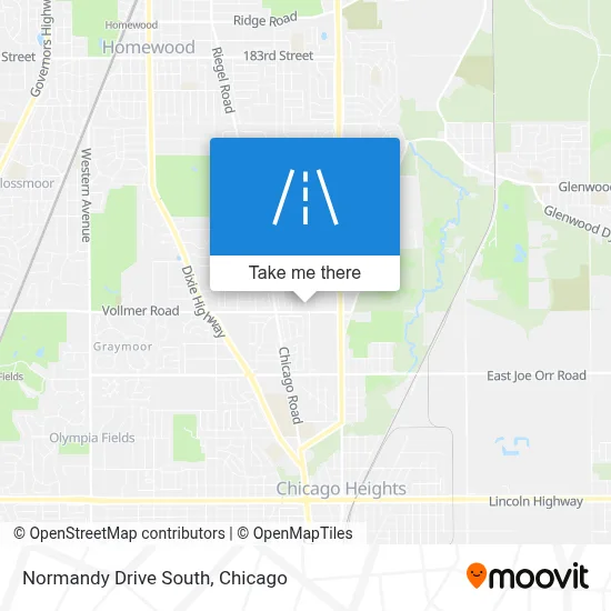 Normandy Drive South map