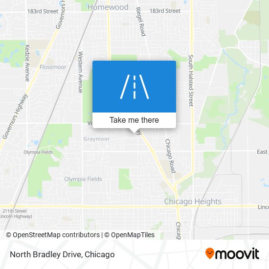 North Bradley Drive map