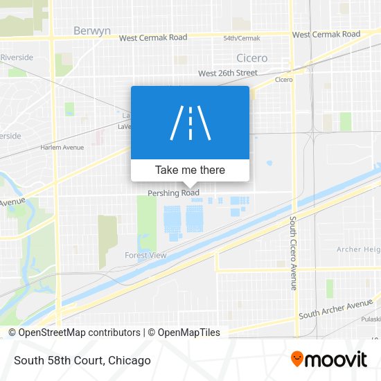 South 58th Court map