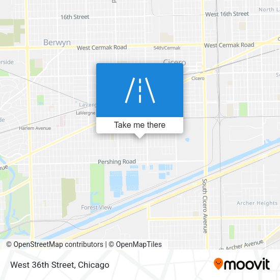 Mapa de West 36th Street