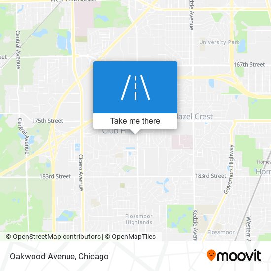 Mapa de Oakwood Avenue