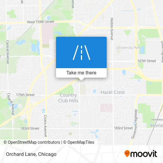 Orchard Lane map