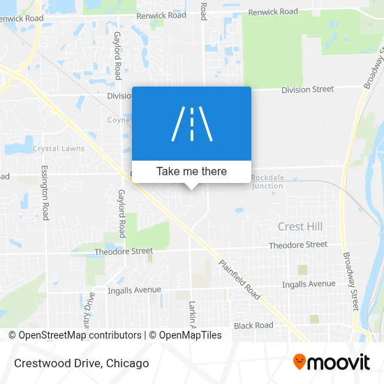 Crestwood Drive map