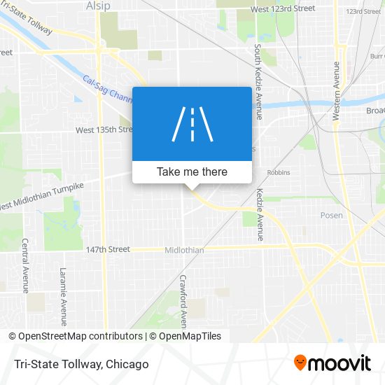 Tri-State Tollway map