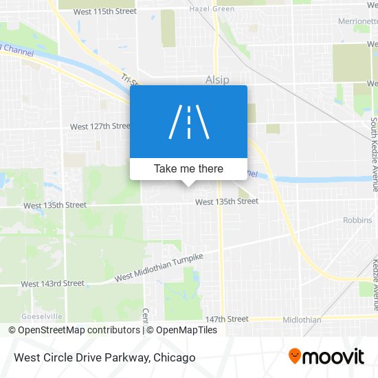 West Circle Drive Parkway map