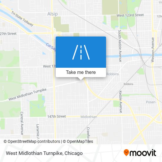 Mapa de West Midlothian Turnpike