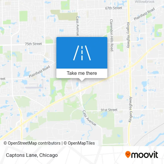 Captons Lane map