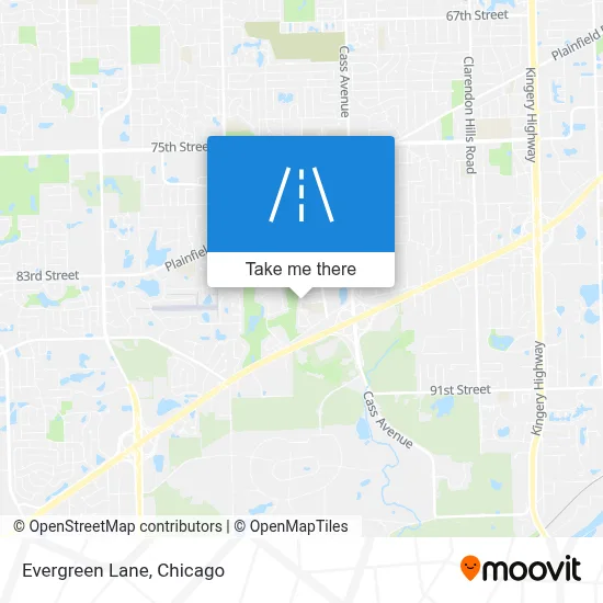 Evergreen Lane map