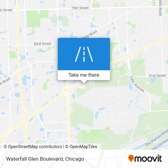 Waterfall Glen Boulevard map