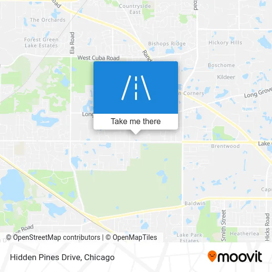 Hidden Pines Drive map