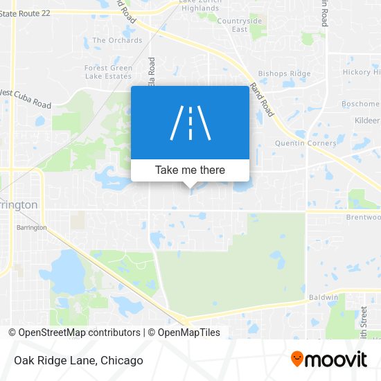 Mapa de Oak Ridge Lane