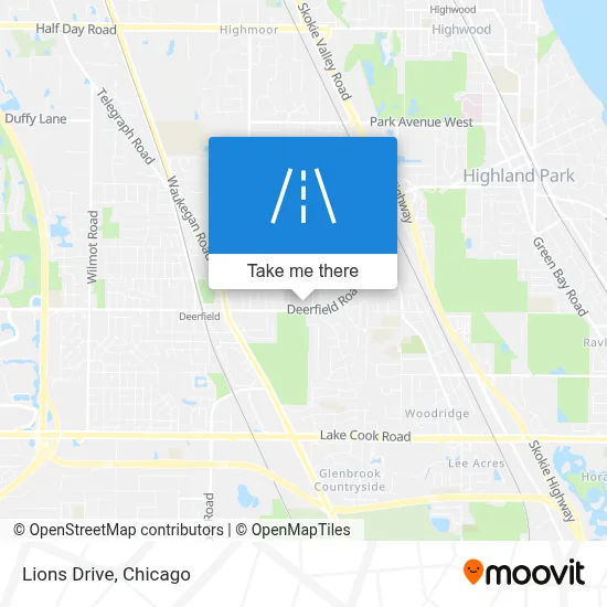 Lions Drive map
