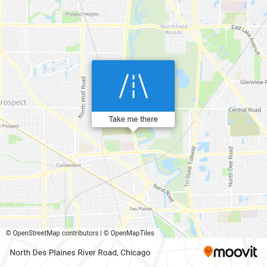 North Des Plaines River Road map