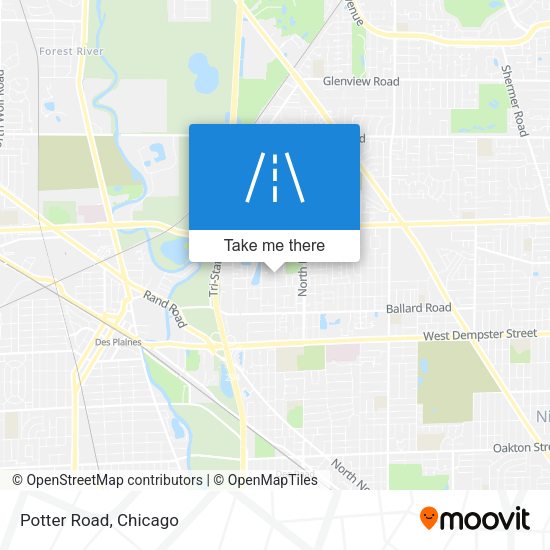Mapa de Potter Road