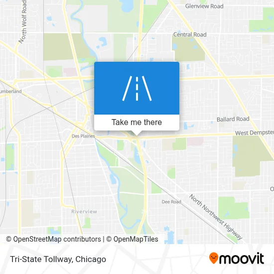 Tri-State Tollway map