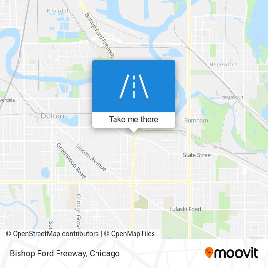 Mapa de Bishop Ford Freeway